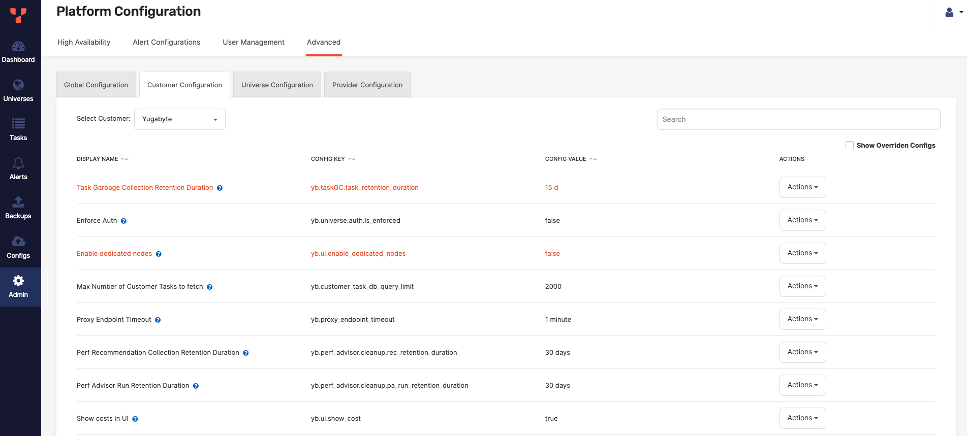 Runtime configuration overview