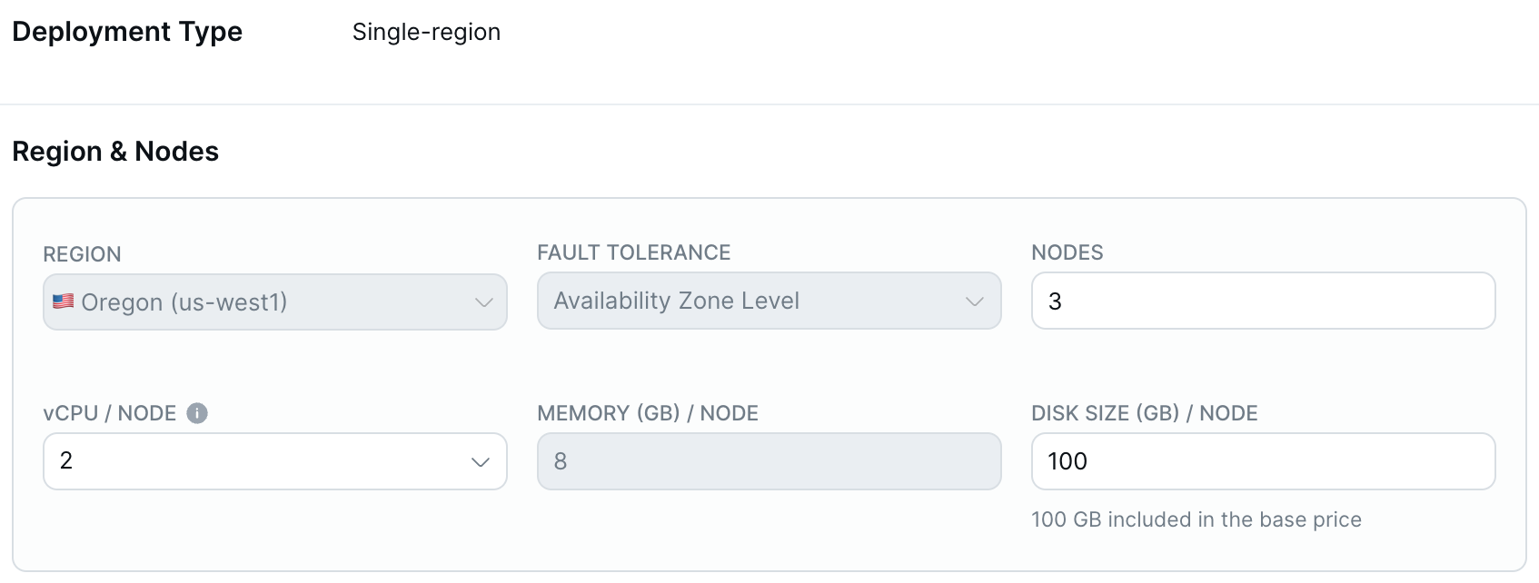 Cluster Settings Edit Infrastructure