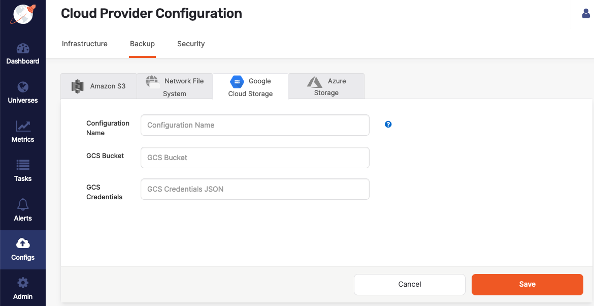 GCS Configuration